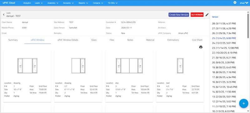 UPVC Cloud screenshot, project by Ahad Nawaz